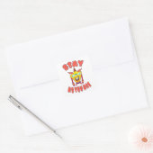 Blijf zoals je bent vierkante sticker (Envelop)