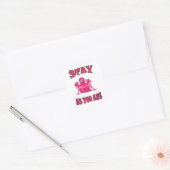 Blijf zoals je bent vierkante sticker (Envelop)