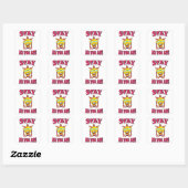 Blijf zoals je bent vierkante sticker (Vel)