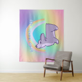 "Blijf zoeken!" Corgi Rainbow Wandkleed (In situ)