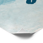Blijf Zout - Abstracte Oceaan Planner Kustontwerp Perfect Poster (Hoek)