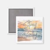 Blijf zout Sunset Beach Magnet (Voorkant / Achterkant)