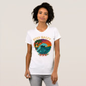 BLIJF ZOUT TOT shirt Ocean Waves (Voorkant volledig)