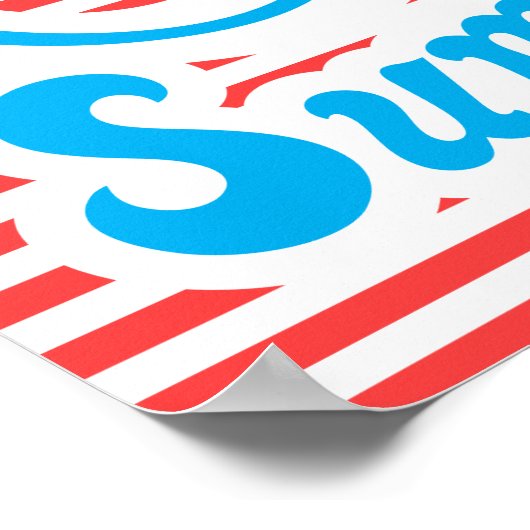 Blijf zout, zomerbloemen, zomerbloei, poster, rood poster (Hoek)