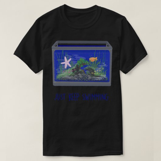 Blijf zwemmen 1 t-shirt (Design voorkant)