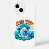 Blijf zwemmen Dolfijn Case-Mate iPhone Case (Achterkant)