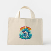 Blijf zwemmen Dolfijn Mini Tote Bag (Achterkant)