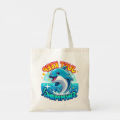 Blijf zwemmen Dolfijn Tote Bag (Achterkant)