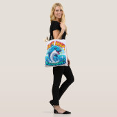 Blijf zwemmen Dolfijn Tote Bag (Op model)