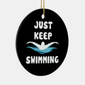 Blijf zwemmen - grappige zwemsport zwemmer keramisch ornament (Rechts)