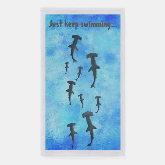 Blijf zwemmen, haaien servet (Voorkant)