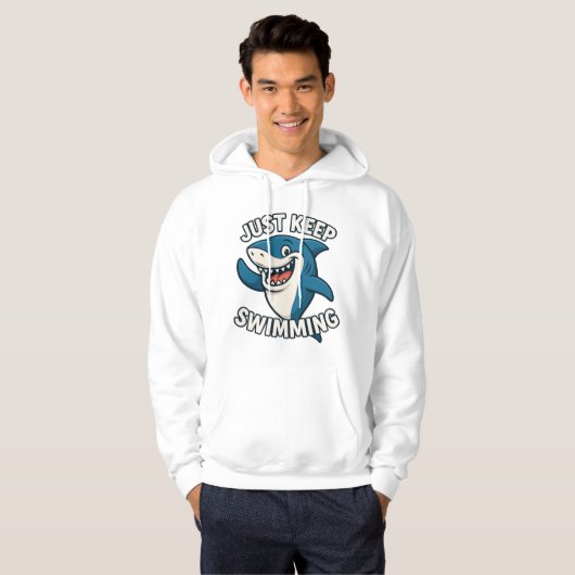 Blijf zwemmen hoodie (Voorkant volledig)