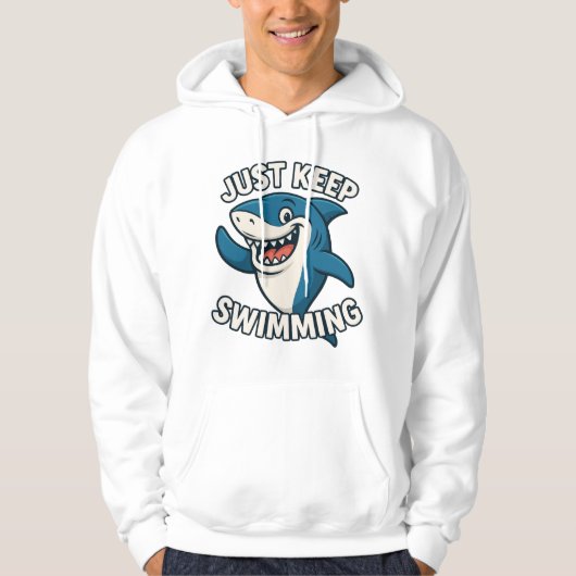 Blijf zwemmen hoodie (Voorkant)