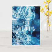 Blijf zwemmen in de oceaan Motivatie Kaart (Gele Bloem)