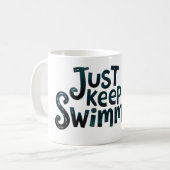 Blijf zwemmen koffiemok (Voorkant links)