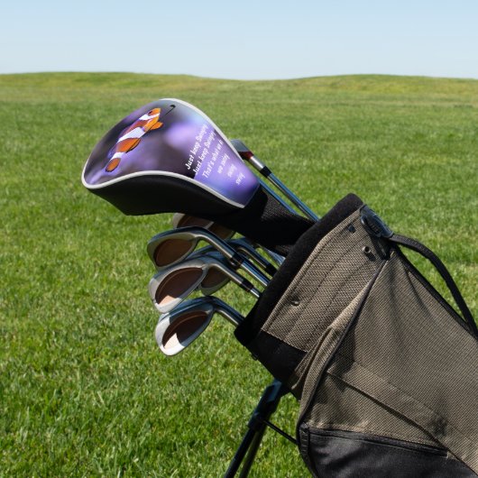 Blijf zwemmen met de clown Fish Golf-driver Golfheadcover (Insitu)