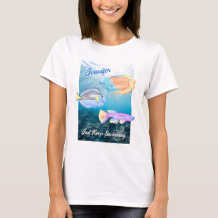 Blijf zwemmen met oceaanvissen t-shirt
