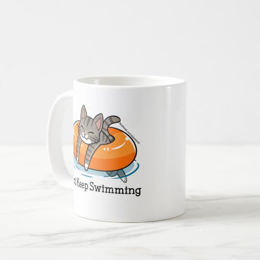Blijf zwemmen Mok (Voorkant links)