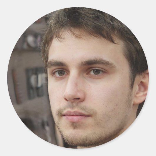 Blijf zwemmen ronde sticker (Voorkant)