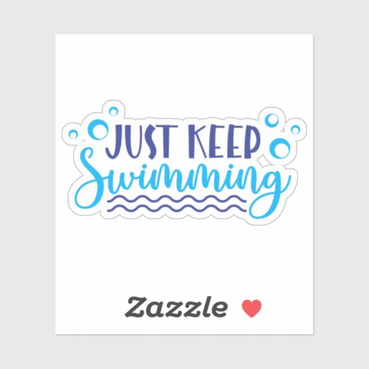 Blijf zwemmen sticker (Vel)
