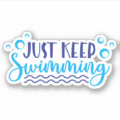 Blijf zwemmen sticker (Voorkant)