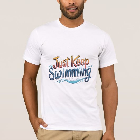 Blijf zwemmen t-shirt (Voorkant)