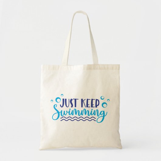 Blijf zwemmen tote bag (Voorkant)