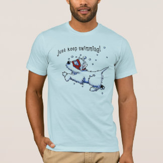 Blijf zwemmen Westie T-shirt