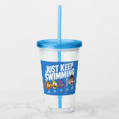 Blijf Zwemmende Vis Crew Acryl Drinkbeker (Voorkant)
