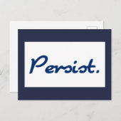 Blijft blauwe aanmoediging briefkaart (Voorkant / Achterkant)