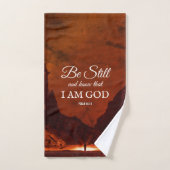 BLIJFT Psalm 46:10 Christelijk monogram NOG STEEDS Bad Handdoek (Handdoek)