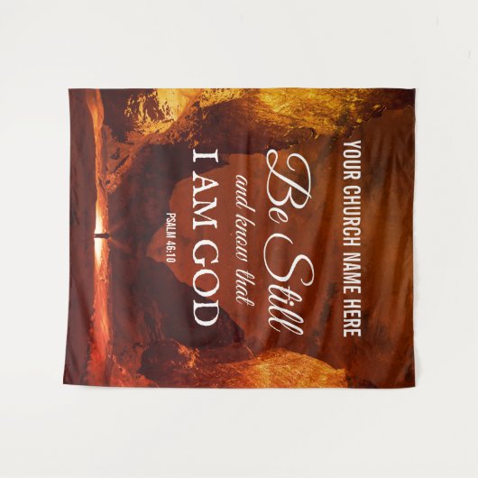 BLIJFT Psalm 46:10 Church Wall Art WETEN. Wandkleed (Voorkant (horizontaal))