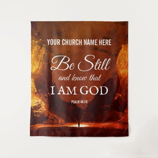 BLIJFT Psalm 46:10 Church Wall Art WETEN. Wandkleed (Voorkant)