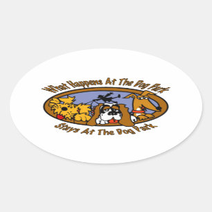 Blijft @ The Dog Park Ovale Sticker