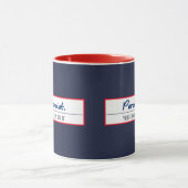 Blijft u het doen het Blauwe Sjabloon aanmoedigen Mok (Midden)