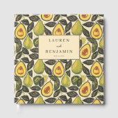 Blijgroene Avocado-illustratie Gastenboek (Voorkant)