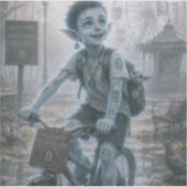 Blijheid / Fietser / Leeg Park Sticker (Voorkant)