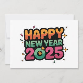 Blijheid in elke kaart: Nieuwjaarskaart 2025 Feestdagenkaart