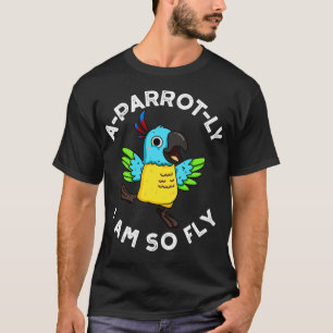 Blijkbaar ben ik zo vlieg schattig dier papegaai w t-shirt