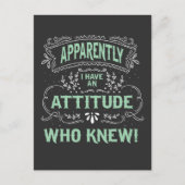 Blijkbaar heb ik een houding die de grappny Quote  Briefkaart (Voorkant)