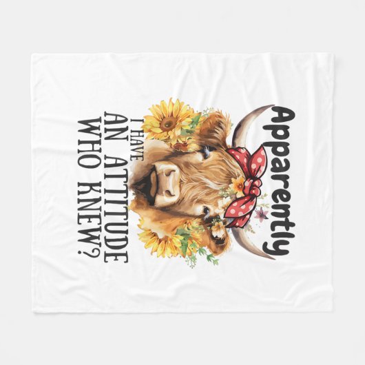 Blijkbaar heb ik een houding die Highland Co. Fleece Deken (Voorkant (Horizontaal))