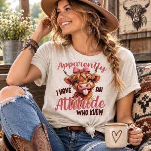 Blijkbaar Heb Ik Een Houding Grappige Koe Tri-Blend Shirt