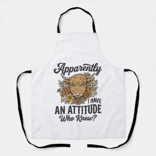 Blijkbaar Heb Ik Een Houding Hoogland Koe Shirt_1 Schort