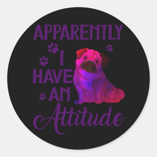 Blijkbaar heb ik een houding ronde sticker (Voorkant)