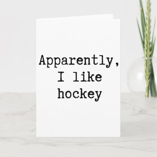 Blijkbaar Hou Ik Van Hockey Grappige Moeder Vader  Kaart (Voorkant)