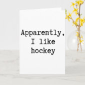 Blijkbaar Hou Ik Van Hockey Grappige Moeder Vader  Kaart (Gele Bloem)