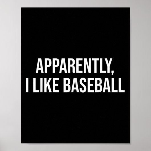 Blijkbaar hou ik van honkbal citaat voor de dageli poster (Voorkant)