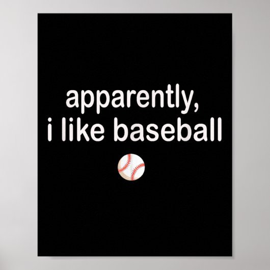 Blijkbaar hou ik van honkbal poster (Voorkant)