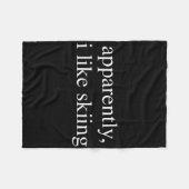 Blijkbaar hou ik van skiën Liefhebber Funny Ski Sn Fleece Deken (Voorkant (Horizontaal))