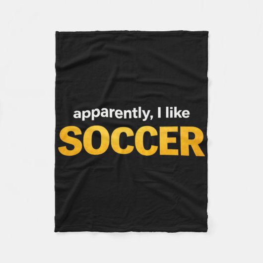 Blijkbaar hou ik van voetbal _5  fleece deken (Voorkant)